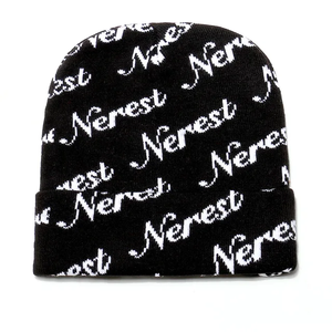Automne hiver unisexe Jacquard tricoté chapeau décontracté Hip Hop Beanie broderie conception lettres personnalisées coton bandeau laine casquette hommes - Product Image 6