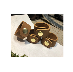 Rond de serviette Accessoires de cuisine Restaurant ronds de serviette en cuir en or Royal ronds de serviette idées cadeau pour un être cher - Product Image 6