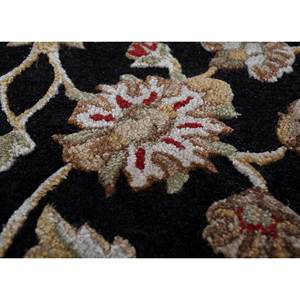 Tapis Kasbah gris et noir en laine et viscose tufté à la main, motif floral, pour salon, chambre, 4m rectangulaire, épaisseur 10mm - Top-1514 - Product Image 3