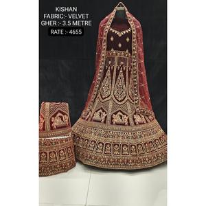 Lehenga Choli de diseño moderno pakistaní indio alto con Secuencia de bordado para fiestas de boda de adultos en venta en cantidad a granel - Product Image 5