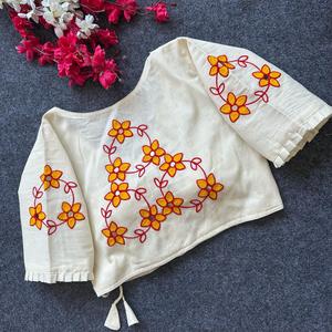 Artriddhs Khadi Diseñador Office Lady Style Tallas grandes Mujer Media manga Verano Blousewala Venta al por mayor Colección Khadi Algodón - Product Image 1