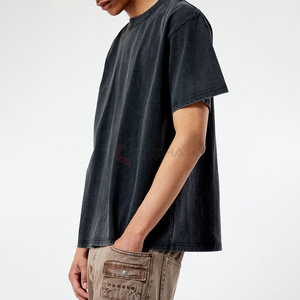 เสื้อยืดพิมพ์ลายดิจิตอลแบบสตรีทแวร์ระบายอากาศได้ดีพิมพ์ลายไหล่ตกผ้าฝ้ายออร์แกนิก100% - Product Image 2