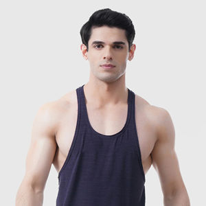 Custom Solid Color Hollow Ribbed Undershirt Sports Fitness Seamless <b>Men</b> <b>Vest</b> Low Priced Gym Wear <b>Men</b> Tank Top OEM Service - Product Image 2