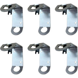 ท็อปฟลักส์ ชุดขายึดติดผนังในร่ม 6 ชิ้น รูปตัว L สำหรับเสาธงขนาดเล็ก เหมาะสำหรับบ้าน ห้องเรียน หรือโรงเรียน ดีไซน์สวยงามสไตล์ธงสามเหลี่ยม - Product Image 4