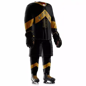 Uniforme de Hockey sur glace par Sublimation, uniforme de Hockey sur glace personnalisé de qualité supérieure, vêtements de sport pour adultes, offre spéciale - Product Image 5