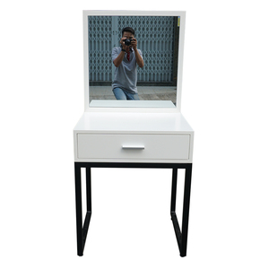 Mini LED-Lighted <b>Foldable</b> Minimalist Design Vanity Table with <b>Mirror</b> BTD68023 for Bedroom Hotel Dressing Room Use - Product Image 3