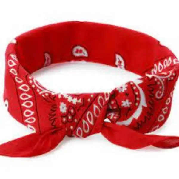 Nuovo Design stampato per Bandana sciarpa testa colore rosso con stampa personalizzata moda per cotone organico con vendita per sciarpa testa