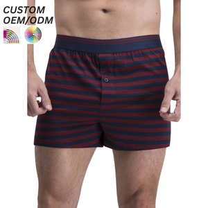 กางเกงบ็อกเซอร์ชายผ้าฝ้ายเอวกลาง ระบายอากาศได้ดี ยืดหยุ่น ป้องกันแบคทีเรีย สวมใส่สบายทุกวัน รับผลิตแบบ OEM ODM พร้อมสกรีนโลโก้ตามสั่ง - Product Image 1