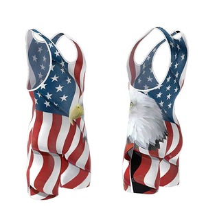 Production Sublimé Wrestling Singlet Wrestling Uniform Singlets pour hommes - Product Image 3