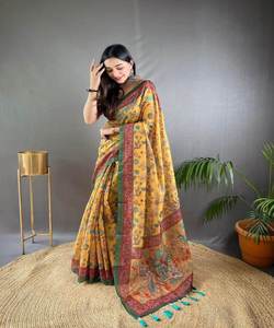 Charme sensuel en soie: l'élégance indienne redéfinie-Saris prêt-à-porter, idéal pour les mariages et les occasions spéciales-Imbattable - Product Image 2