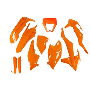 Para KTM EXC 300 2017-2019 Naranja 127 Kit completo de plástico con soporte para faro Accesorios para motocicleta - Product Image 1
