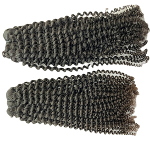 Extensiones de cabello humano rizado profundo, sedoso, suave, superventas, 100%, India, sin enredos, sin máquina de desprendimiento, paquete de trama alineado - Product Image 2