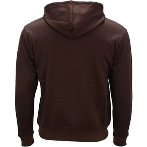 Veste polaire confortable à capuche zippée marron pour homme, vêtements d'extérieur décontractés de tous les jours avec capuche et poches à cordon de serrage - Product Image 2