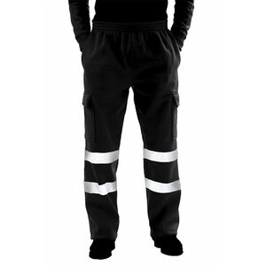 Pantalones de trabajo informales de alta visibilidad para hombre, ropa de seguridad reflectante con cintura elástica y bolsillos - Product Image 5