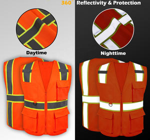 Ropa de trabajo de poliéster personalizable, transpirable e impermeable, producto de alta visibilidad, alta visibilidad, seguridad en el trabajo, ropa reflectante - Product Image 2