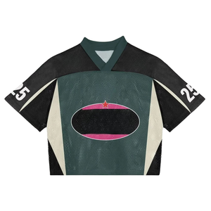 Camiseta Deportiva Personalizada de Malla 100% Poliéster, Cuello en V, Secado Rápido, Manga Corta, Impresión por Sublimación, Camiseta de Fútbol Cuadrada para Hombre - Product Image 3