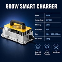 VOITATOP Chargeur de batterie embarqué 900W OBC Étanche IP67 Détection automatique 36V-72V LiFePO4 pour Chariot de golf, Marine, Véhicule électrique, Intelligent
