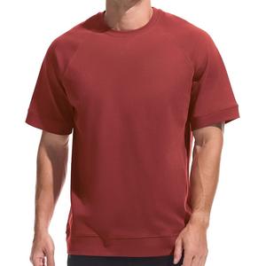 Wholesale Price <b>Men's</b> 100% Cotton Short Sleeve Casual T-<b>Shirt</b> Round Neck Shoulder Slope Neck Tape Solid Color From Bangladesh - Product Image 1