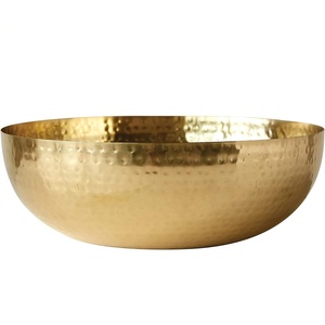 Top Selling Premium Golden Metal Serving Bowl Handmade Hammered Technique for Luxury Dining Customized for Hotels and Home Use - Product Image 2