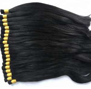 Sans enchevêtrement Remy Original naturel droit fond épais Extension de cheveux pleine tête brésilienne non traitée faisceaux de cheveux humains - Product Image 1