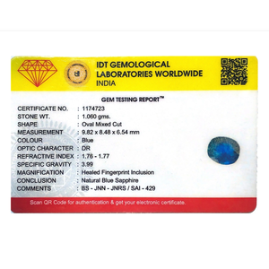 Saphir bleu facetté 5,3 carats, pierre précieuse naturelle, taille 10 mm, traitement thermique, hauteur 8 mm, hauteur de l'élément 6 mm, hauteur de l'item 3 mm - Product Image 4