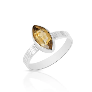 Hot Selling Natural Yellow <b>Citrine</b> 925 Sterling Silver Women's Statement <b>Ring</b> Classic Style Fashionable Jewelry for Gift - Product Image 1