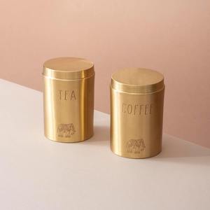 กระป๋องเก็บของทรงกระบอกทองเหลืองหรูหรา ปิดสนิท สำหรับเก็บเกลือ น้ำตาล เครื่องเทศ ขนาด 201-300 มล.  งานแฮนด์เมด ขัดเงา มีจำหน่าย - Product Image 5