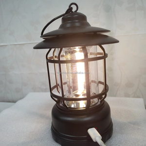 Lanterne de camping vintage rechargeable avec onduleur à onde sinusoïdale pure, lampe de tente portable et étanche pour le camping - Product Image 6