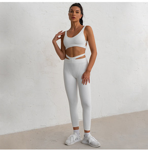 Sujetador Halter para mujer, ropa deportiva para gimnasio, conjunto corto de ropa de yoga, novedad, gran oferta - Product Image 5