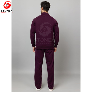 New Arrival Custom Men's Fleece Zip High Quality Custom Blank Track Suit Men Set <b>Plain</b> <b>Tracksuits</b> for Men - Product Image 4