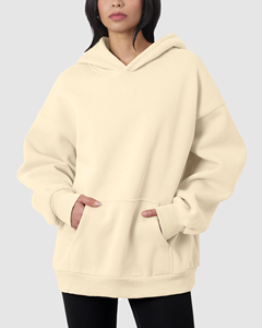 Prix d'usine, sweat-shirts d'hiver en polaire de polyester tricoté pour femmes, personnalisés, avec badge imprimé, broderie, pull décontracté écologique, devant - Product Image 2