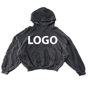 Design d'hiver avec vente en gros de pulls à capuche lavés à l'acide à séchage rapide 100% coton Logo personnalisé Couleur Motif solide Col à capuche - Product Image 4