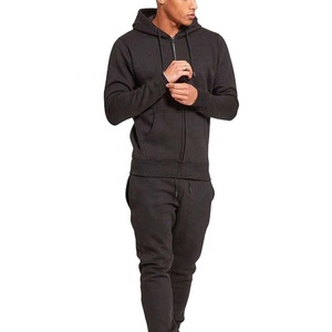 Haute qualité 100% coton hiver poids lourd pleine fermeture éclair respirant séchage rapide hommes athlétique cordon grande taille sweats à capuche - Product Image 6