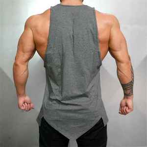 Best Selling Muscle Ribbed <b>Tank</b> <b>Tops</b> For Boys Quick Dry Custom Color Breathable Open Racerback <b>Black</b> <b>Men's</b> Stepped Hem Stringer - Product Image 5
