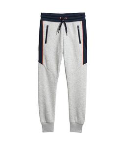 Pantalones de chándal holgados apilados, pantalones de chándal acampanados de Color blanco con bolsillos, pantalones de chándal acampanados con cordón de retazos para hombre - Product Image 2