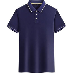 Chemises polo pour hommes à manches courtes, couleur unie, printemps et été 2023, logo brodé personnalisé OEM - Product Image 3