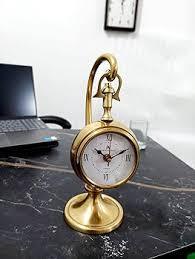 Latest Round Aluminum Analog Tabletop Clock Customizable Size for Home & Hotel Decorative Purpose - Product Image 5