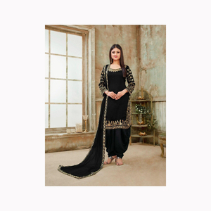 Super Hit Collection Heavy Fox Georgette Bordado y Stone Work Traje Salwar de seda pakistaní para mujer con vestido pakistaní - Product Image 4