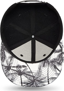 Gorras de malla lisas de 5 paneles de alta calidad personalizadas al por mayor gorras Snapback de ala plana con logotipo de parche sombreros para hombres - Product Image 5