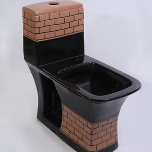 Armario de agua de una pieza de cerámica con estampado Natural azul de lujo, artículos sanitarios, baño al por mayor - Product Image 5