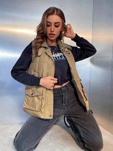 Haute qualité femmes gilet bouffant Logo personnalisé respirant tissé léger imperméable hiver chaud pour les femmes - Product Image 3