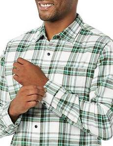 Camisa de franela de invierno de alta calidad personalizada al por mayor camisa de franela a cuadros de lana de manga larga serigrafiada transpirable para hombre - Product Image 5