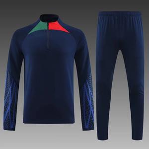 Ensembles d'uniformes de football unisexes, veste d'entraînement de rugby à dégradé de couleurs, pantalon, respirant, hiver, 100% polyester, prix d'usine - Product Image 4