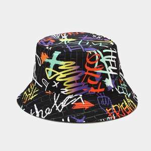 Venta al por mayor de sombreros de cubo de moda con impresión personalizada sombreros de algodón plegables para viajes Streetwear y eventos al aire libre para unisex - Product Image 3