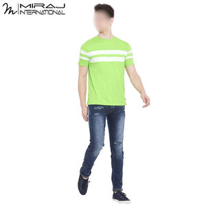 เสื้อยืดผู้ชายผ้าคอตตอนสีเขียว100% ผ้าคอตตอนระบายอากาศได้สวมใส่สบาย - Product Image 5