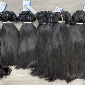 Mèches naturelles lisses à trame machine, cheveux humains péruviens, double dessin, peuvent être décolorés et teints - Product Image 3