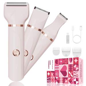 Afeitadora Eléctrica 3 en 1 para Mujer, Resistente al Agua IPX7, Uso en Seco y Húmedo, Recargable, Recortadora para Área del Bikini, Axilas y Piernas, Cuchilla de Cerámica - Product Image 2