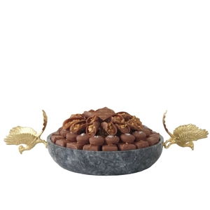 Bol en nacre en métal poli de forme ronde pour le dîner pour la maison et le restaurant Table Top Party Occasion - Product Image 1