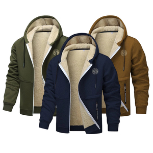 Veste polaire à capuche unisexe personnalisée avec plusieurs poches et fermeture éclair, doublure polaire chaude |   Sweat-shirt d'hiver pour ODM et approvisionnement en gros - Product Image 1