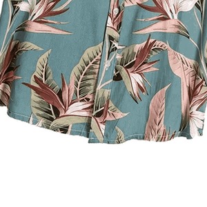 ชุดเสื้อผ้าชายหาดของผู้ชายฮาวายแบบสั่งทำชุดเสื้อกระดุมคุณภาพสูง & กางเกงขาสั้นลายดอกไม้ผ้าสแปนเด็กซ์แพ็คเดียว - Product Image 5